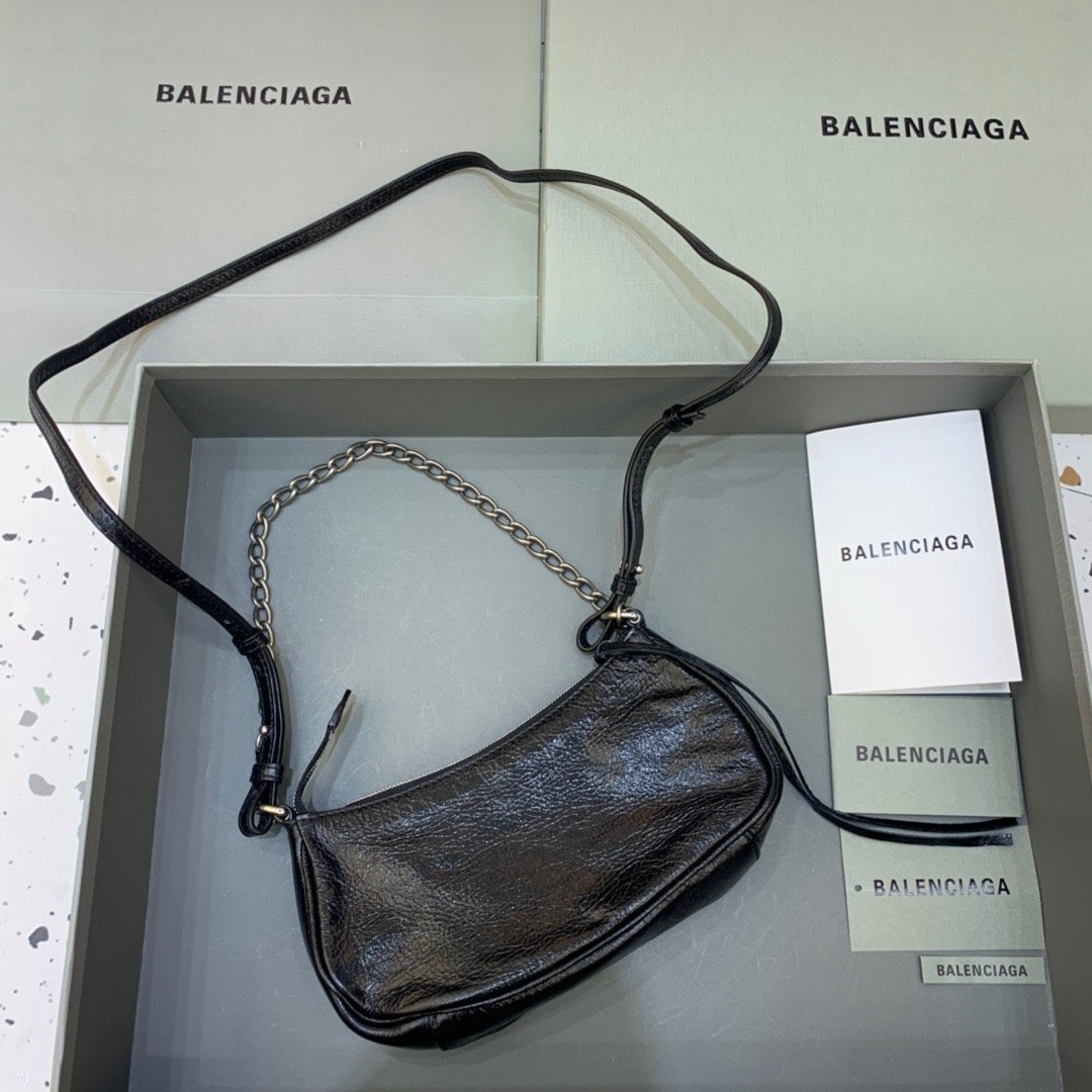 Top Quality Le Cagole Mini Bag With Chain In Black, For Women,  Bags 8.2in/21cm 6958141VG9Y1000
