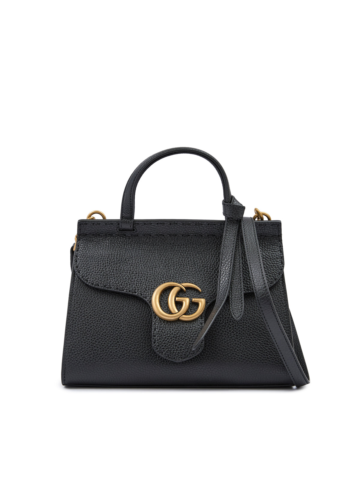 Gucci Black Leather GG Marmont Women's Handbag