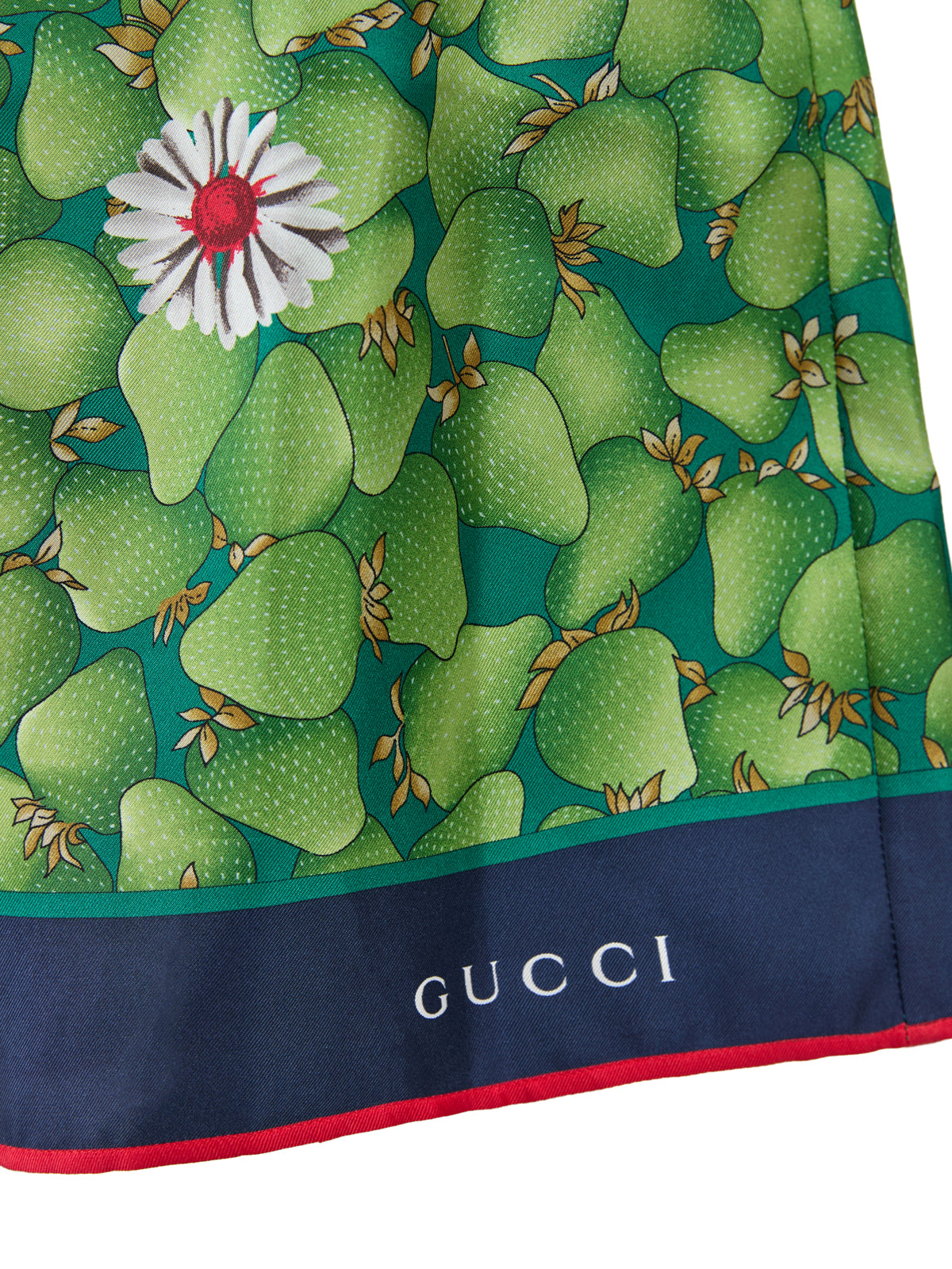 Gucci Green Flower Printed Silk Women's Shorts