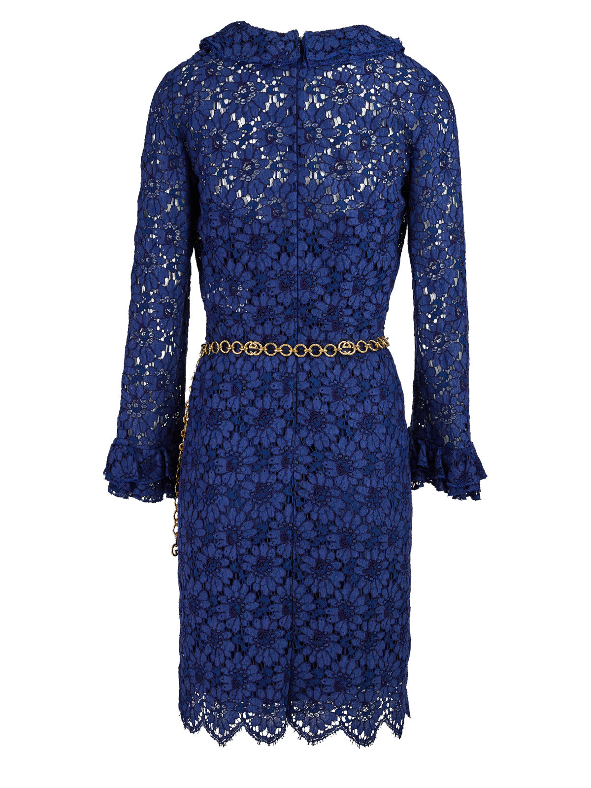Gucci Blu Viscose and Cotton Mid Long Women's Dress