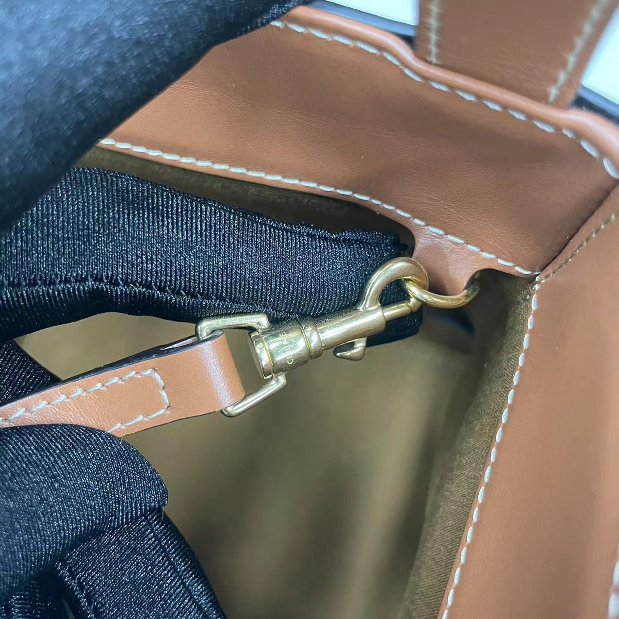 Top Quality Cuir Triopé Canvas Cube Bag Triumph Tan For Women 6in/15cm 199202EIN.04LU