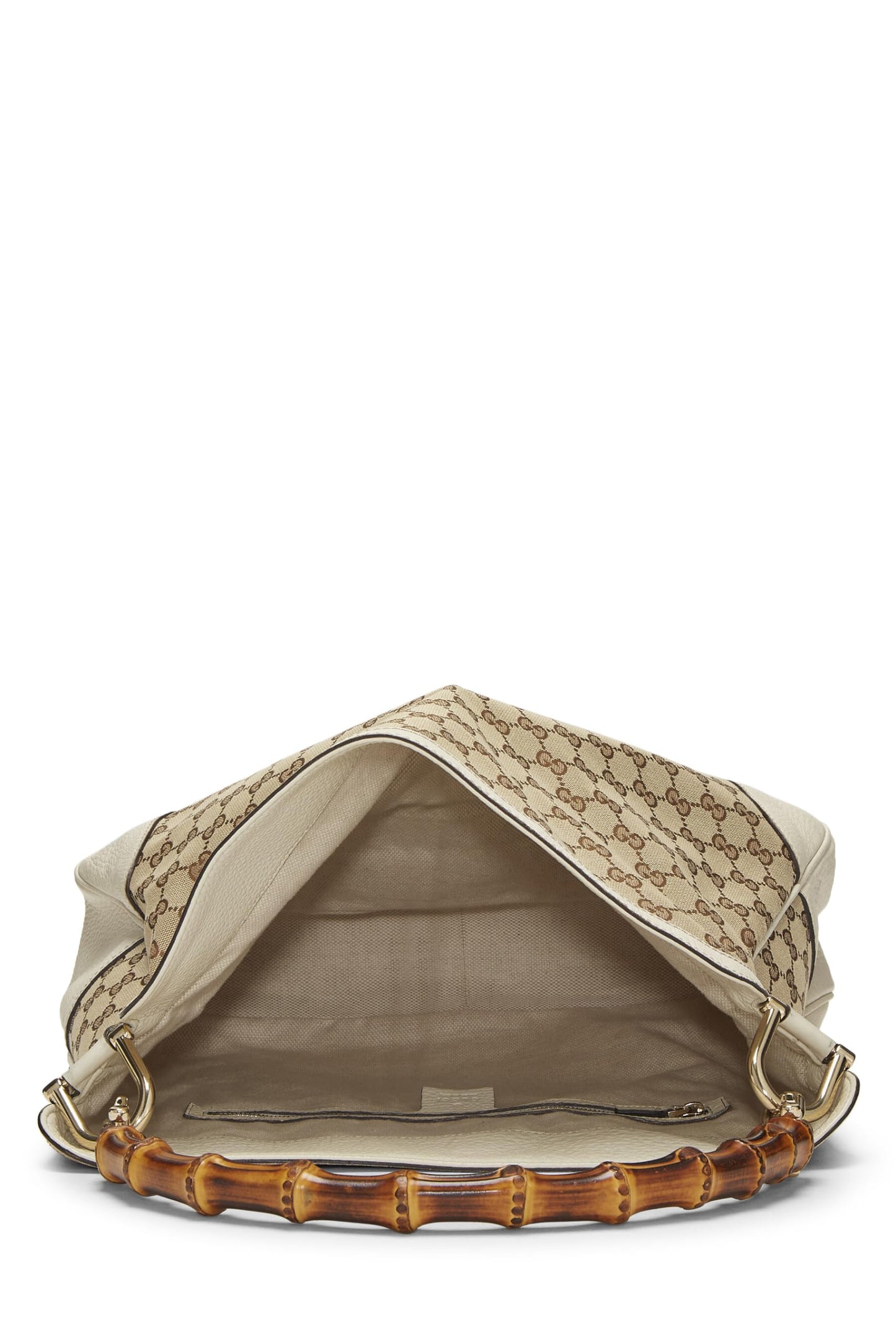 Gucci, Cream Original GG Canvas Diana Bamboo Hobo Large, Cream