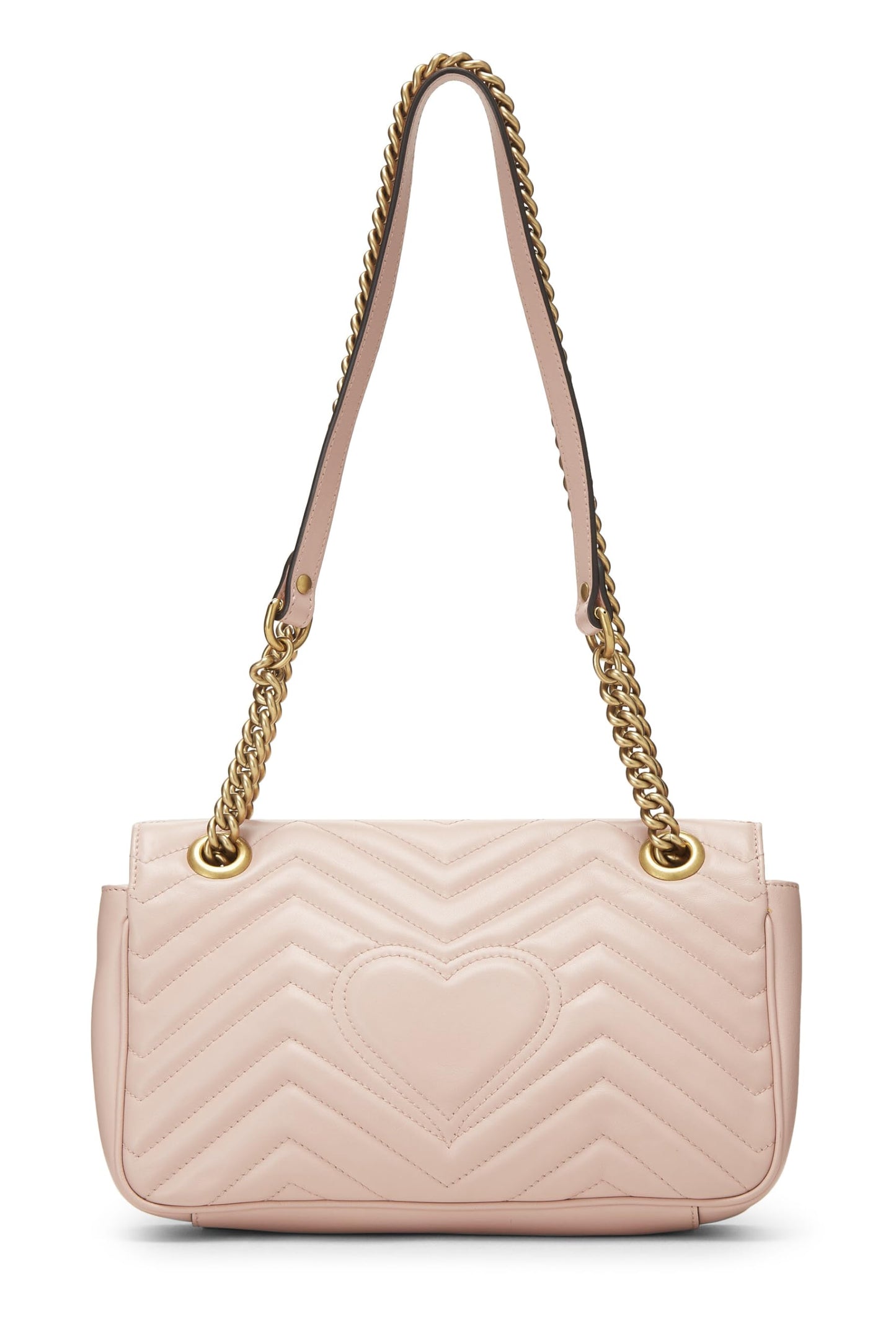 Gucci, Pink Leather GG Marmont Shoulder Bag Small, Pink