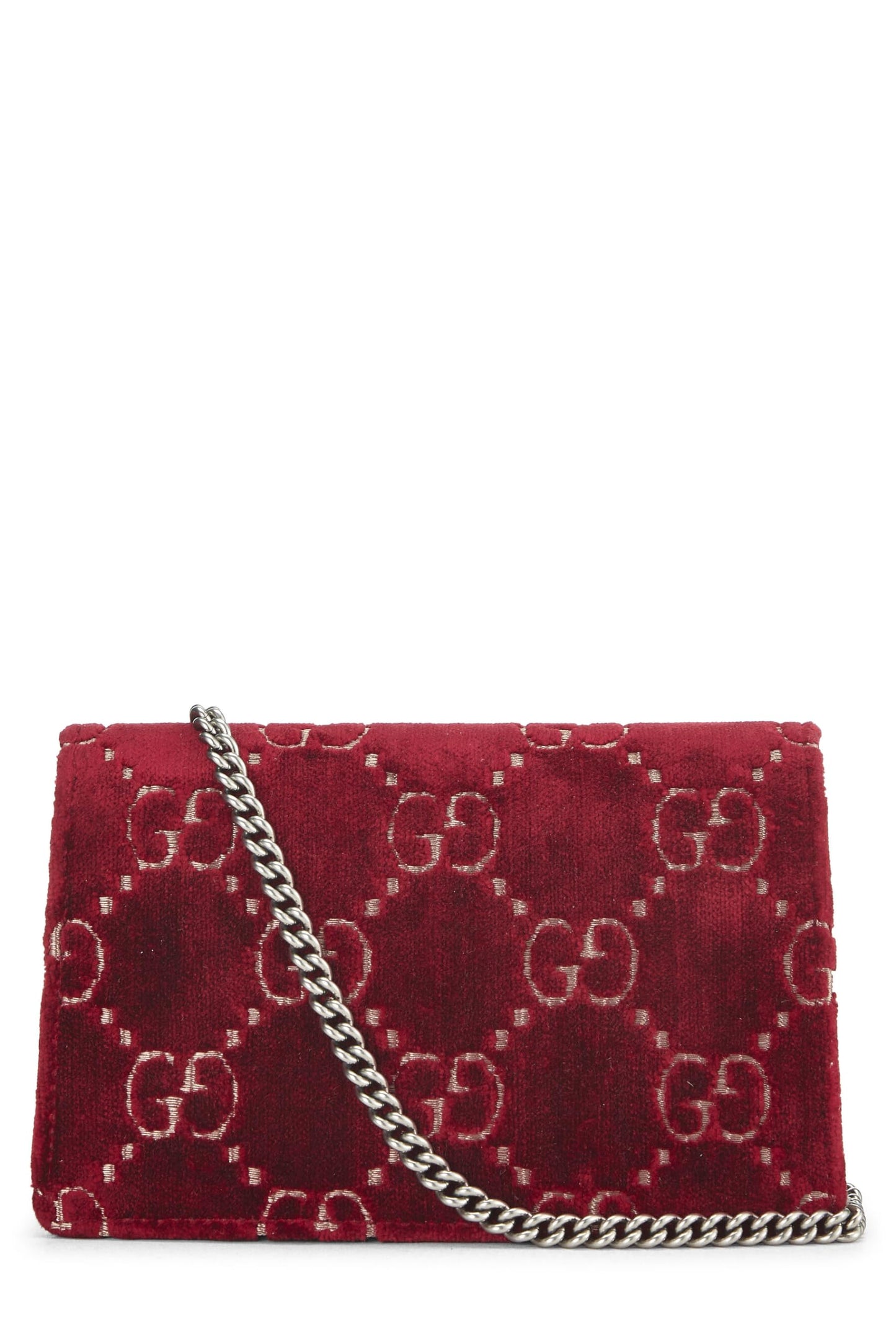 Gucci, Burgundy GG Velvet Dionysus Shoulder Bag Mini, Red
