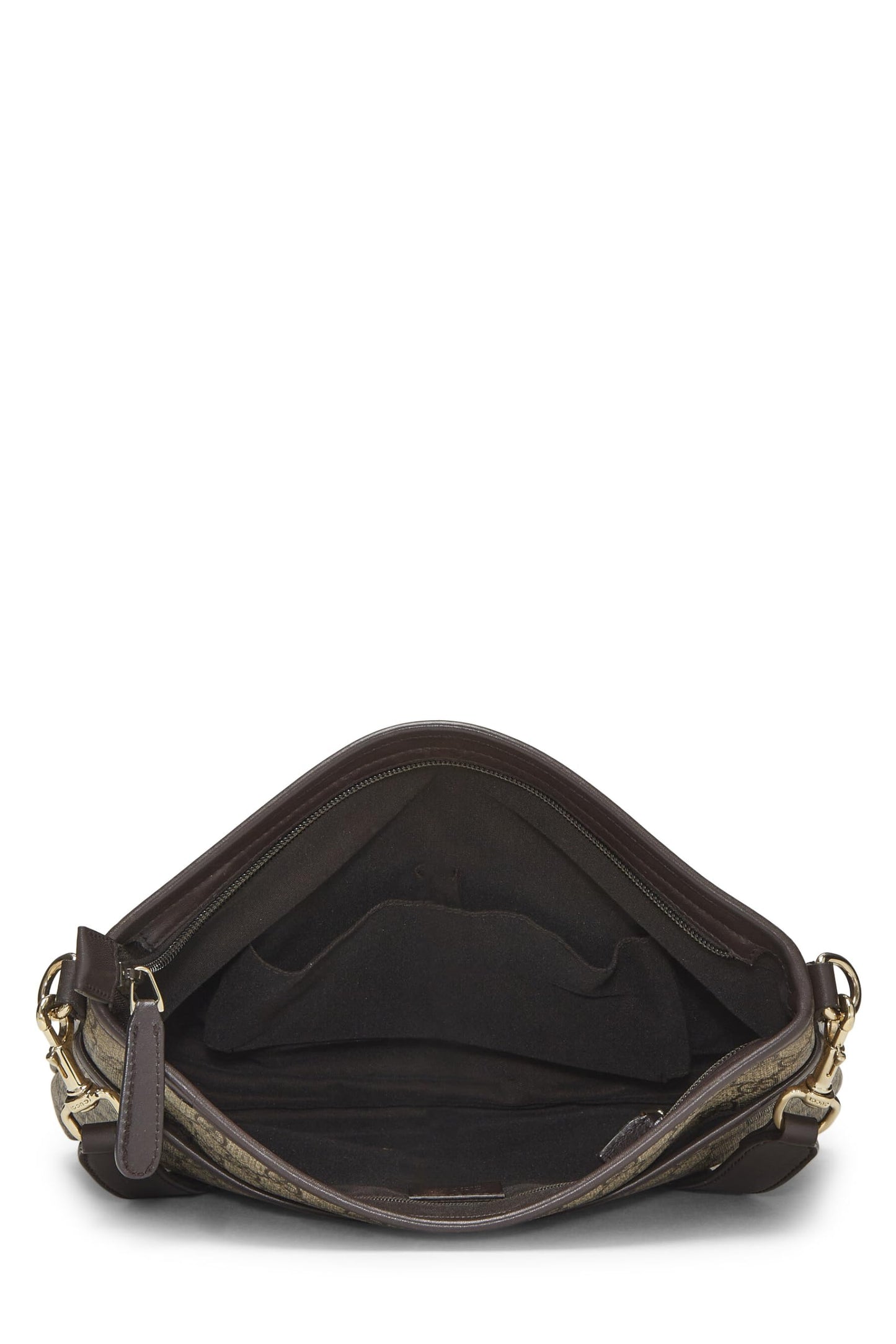 Gucci, Brown Original GG Supreme Canvas Zip Flat Messenger, Brown