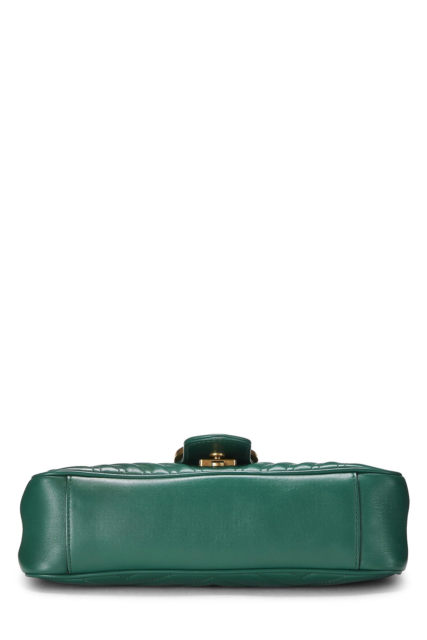 Gucci, Green Leather GG Marmont Shoulder Bag Small, Green