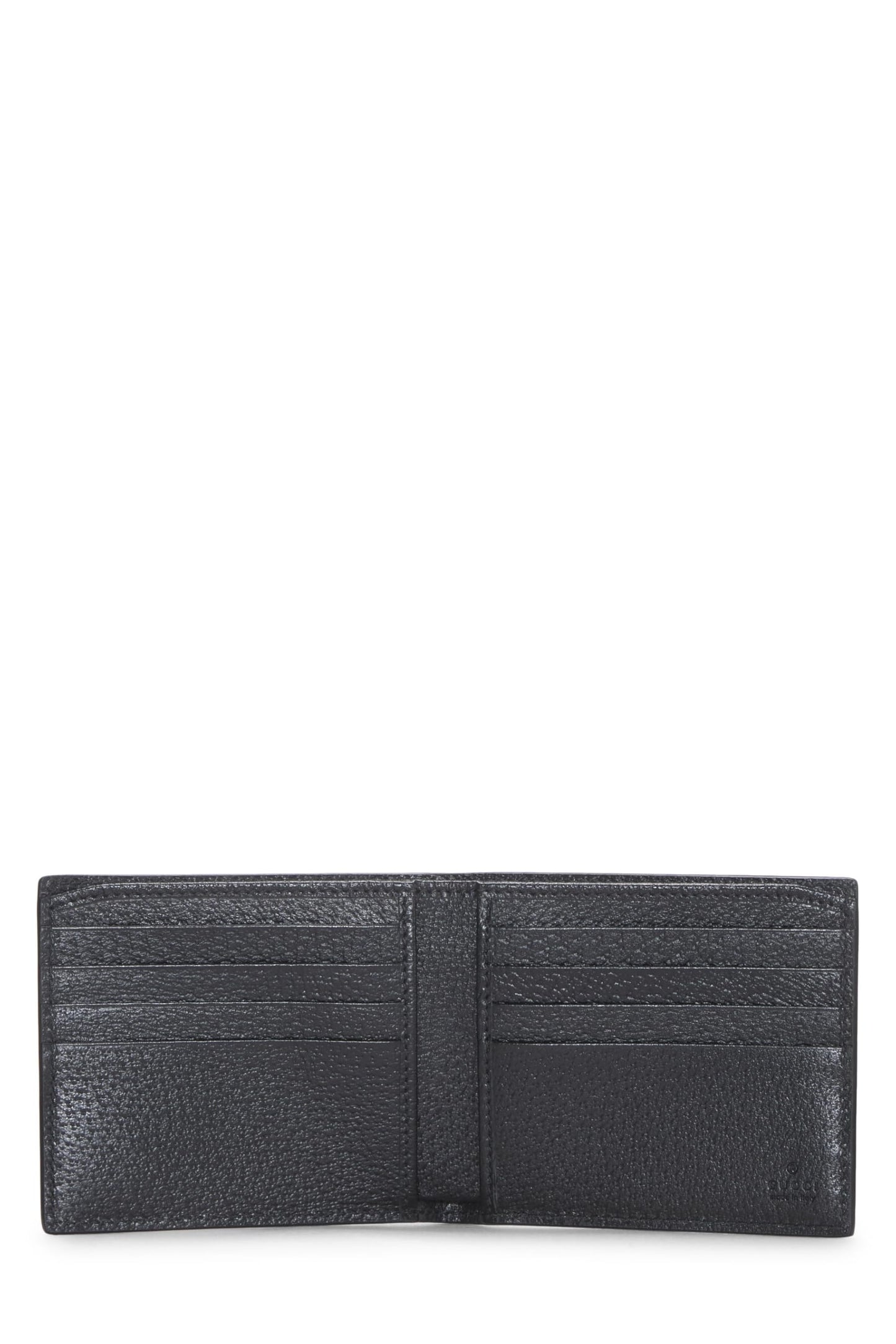 Gucci, Black Leather Bifold Wallet, Black