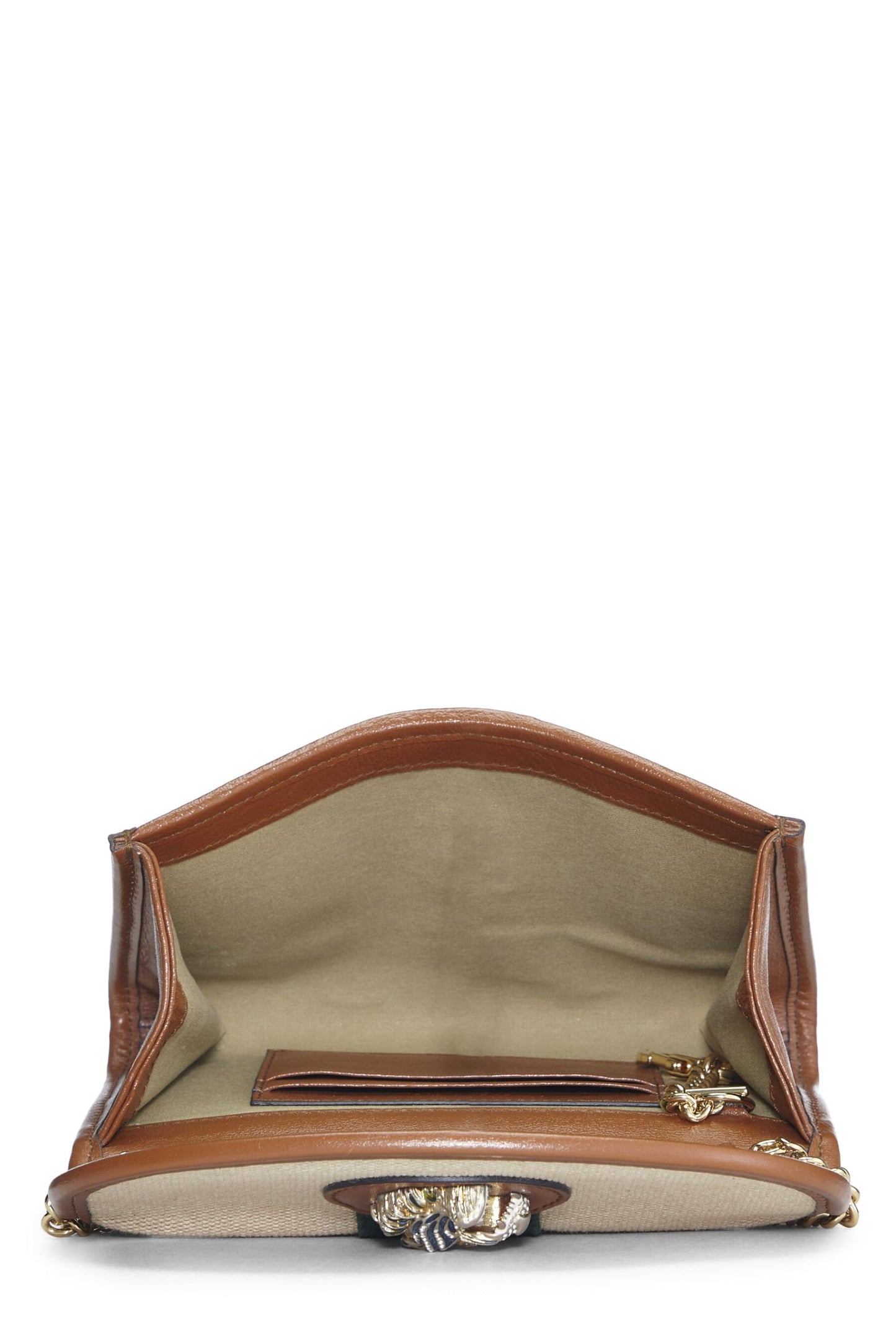 Gucci, Brown Canvas Rajah Crossbody Bag Mini, Brown
