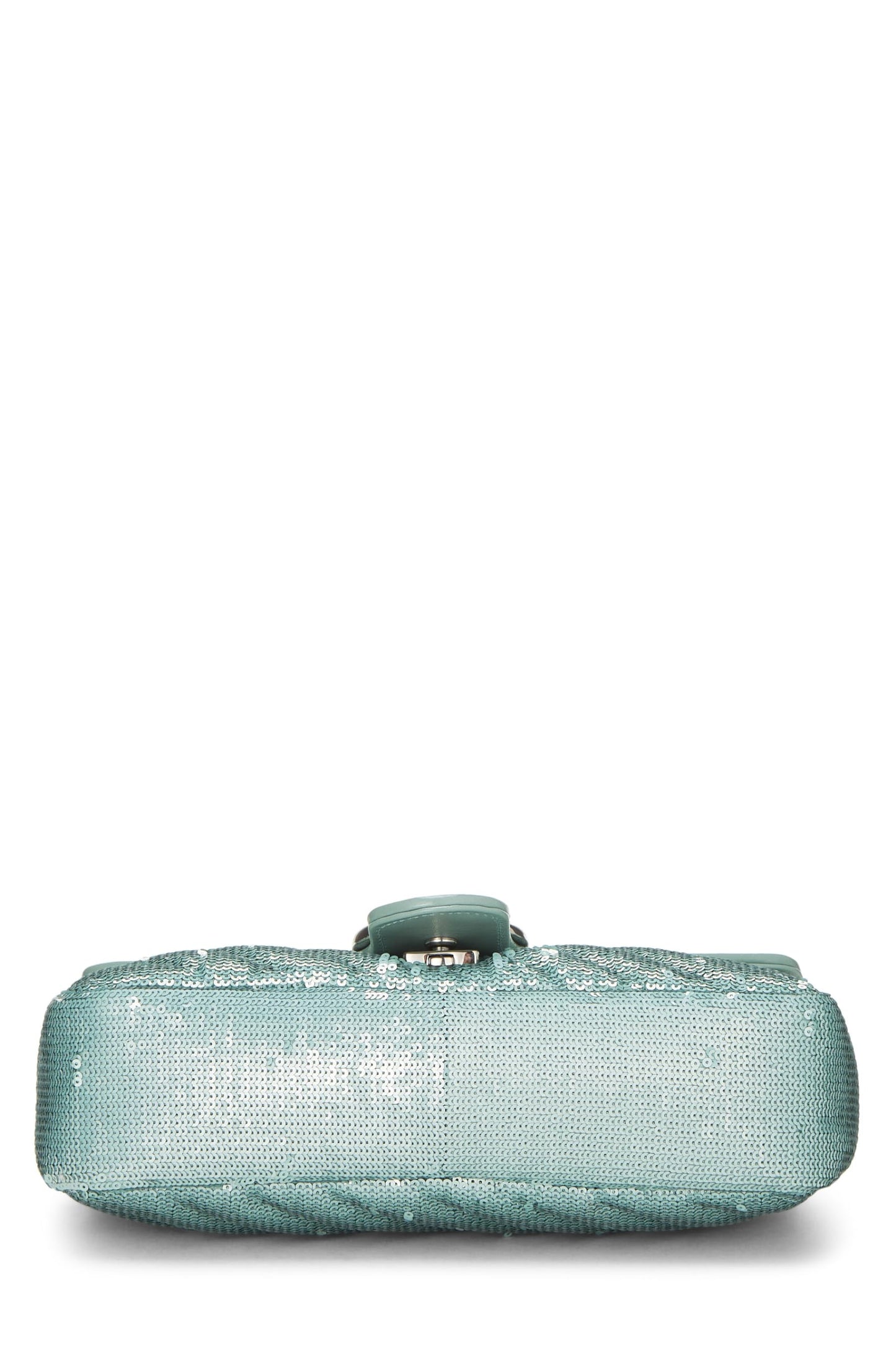 Gucci, Blue Sequin GG Marmont Shoulder Bag Small, Green