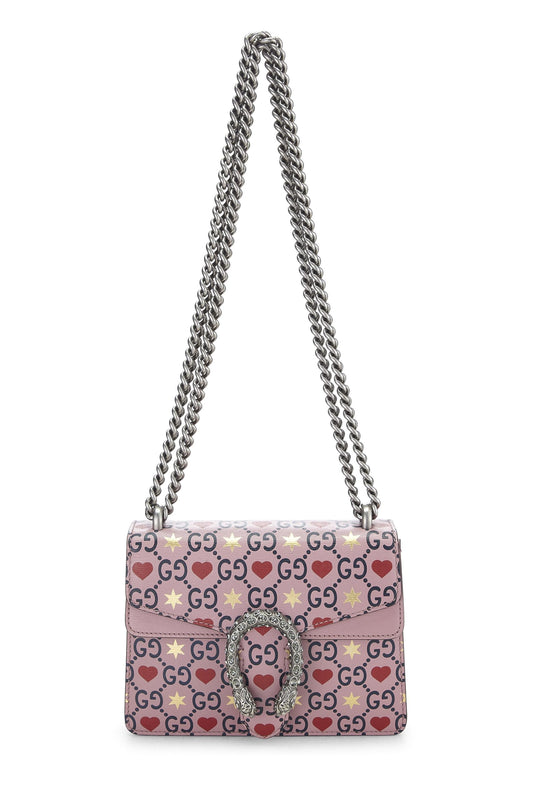 Gucci, Pink Leather Valentine Dionysus Shoulder Bag Medium, Pink