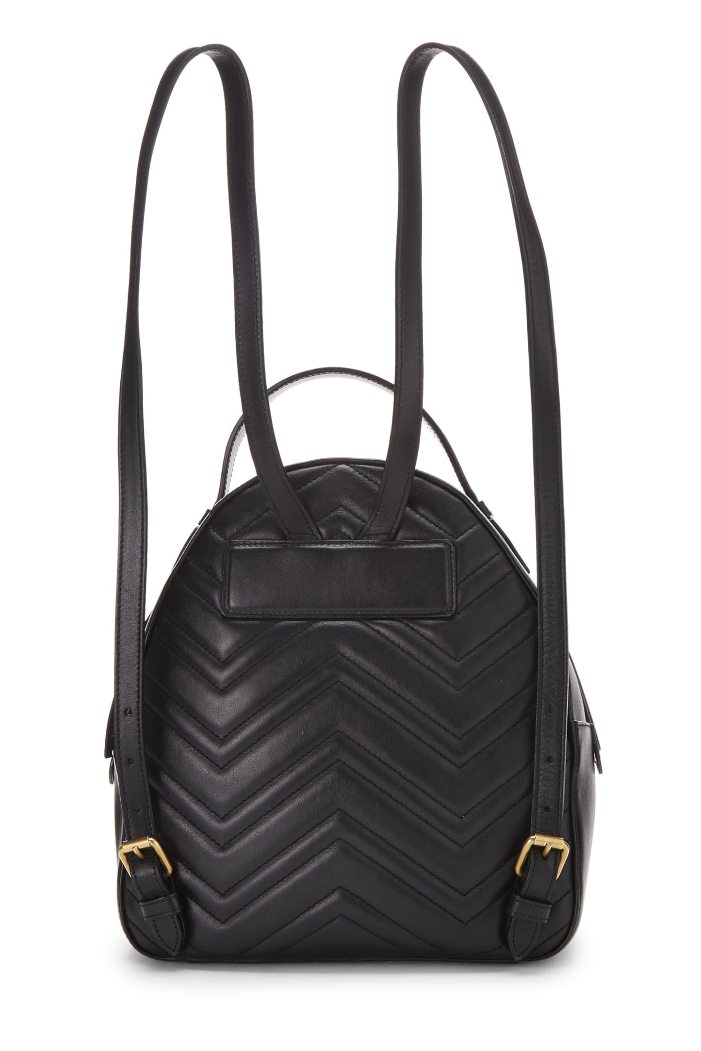 Gucci, Black Leather GG Marmont Backpack, Black