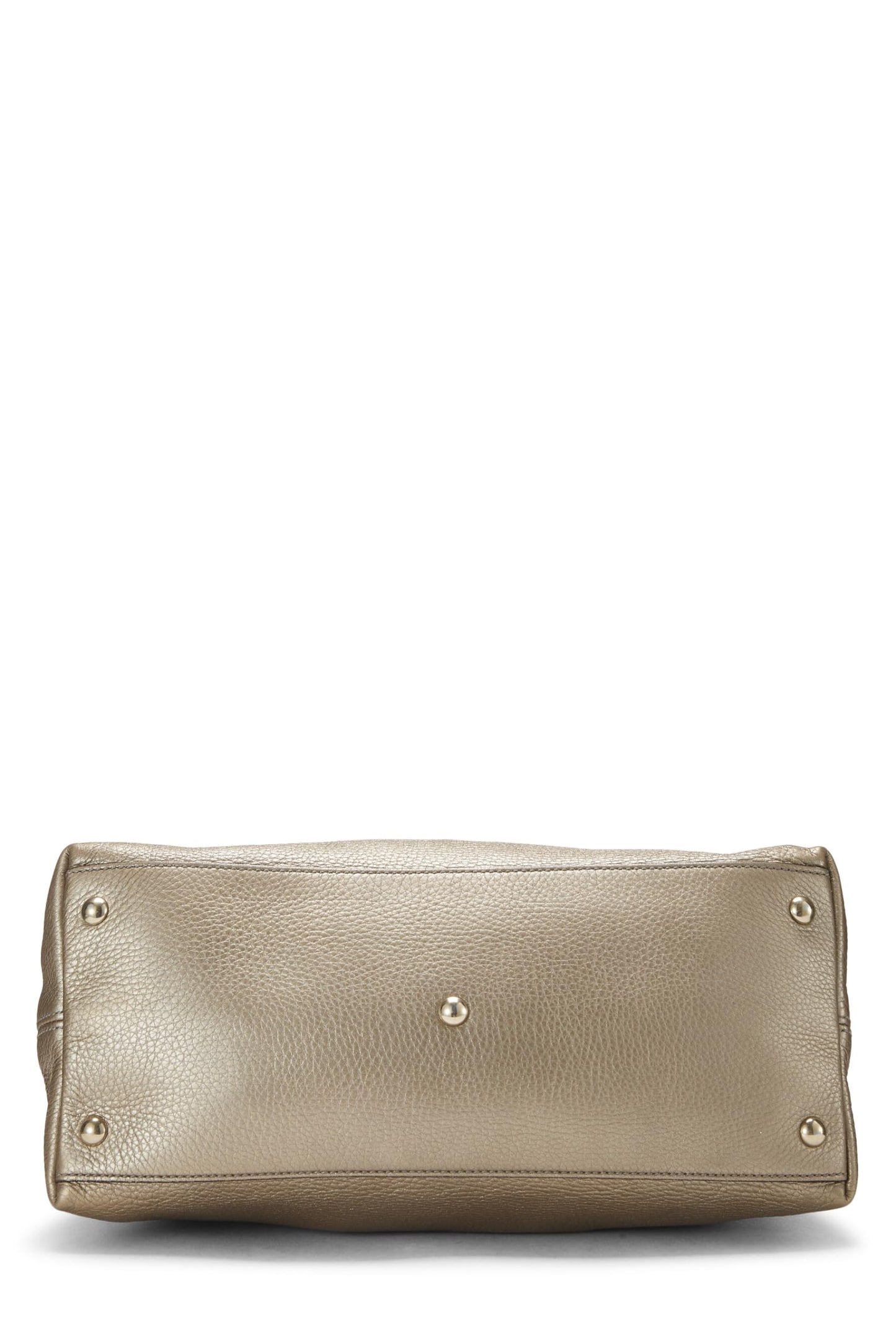 Gucci, Gold Grained Leather Soho Top Handle Tote, Gold