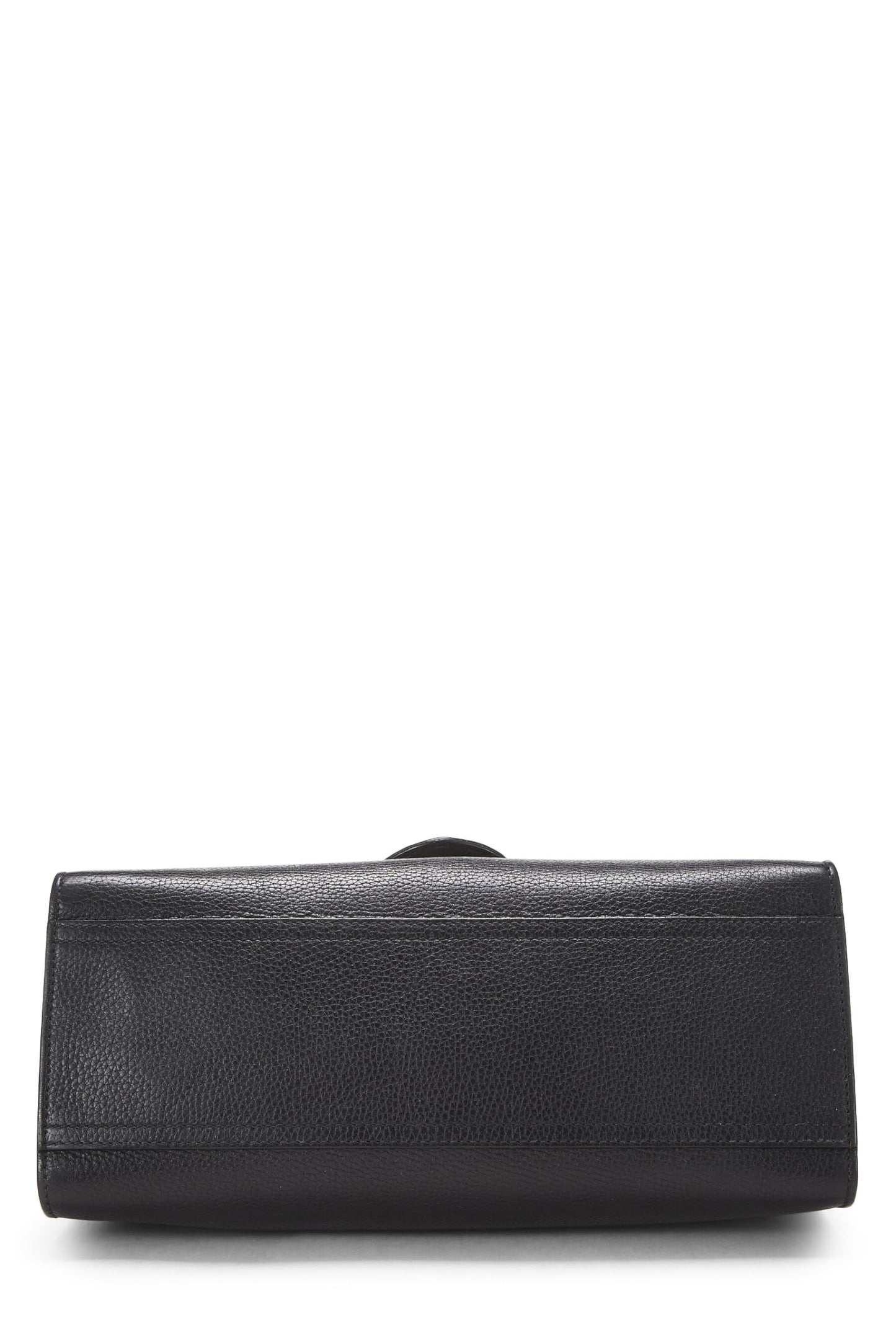 Gucci, Black Leather GG Marmont Top Handle Flap Bag Small, Black