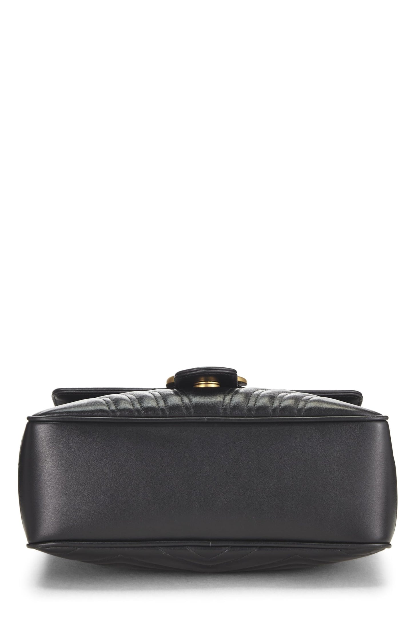 Gucci, Black Leather GG Marmont Shoulder Bag Small, Black