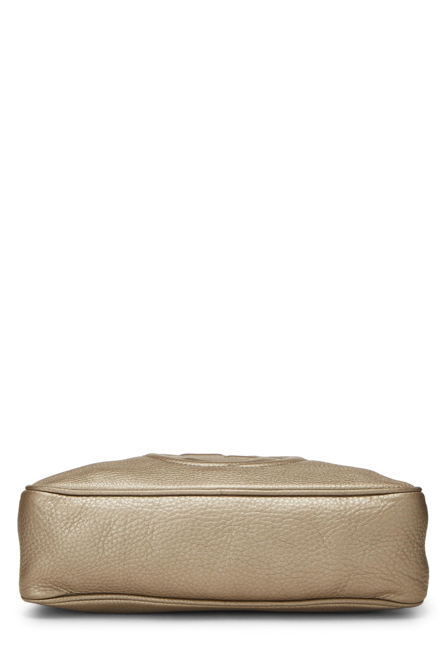 Gucci, Metallic Gold Grained Leather Soho Chain Shoulder Bag, Gold