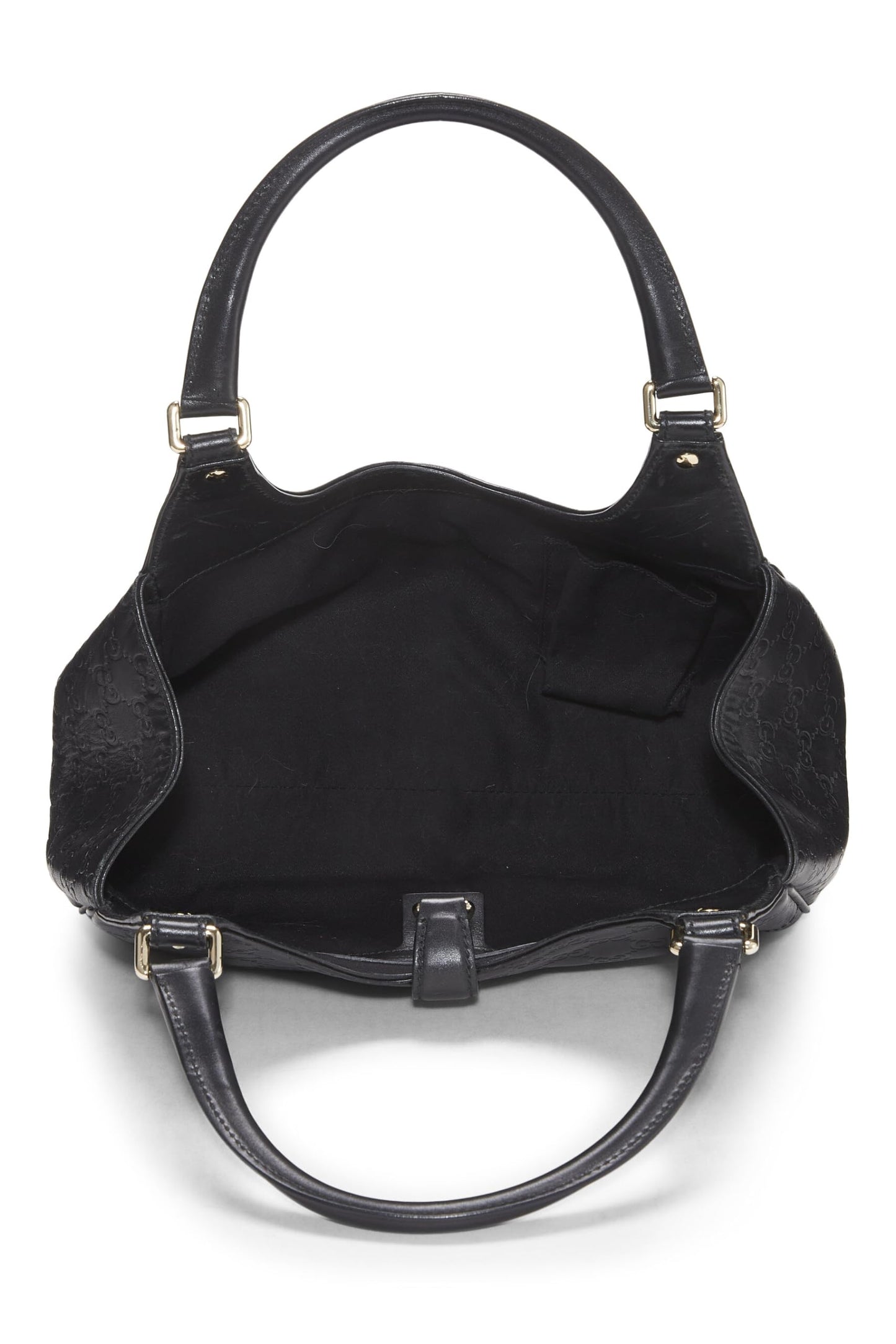 Gucci, Black Guccissima Leather Bardot Bag, Black