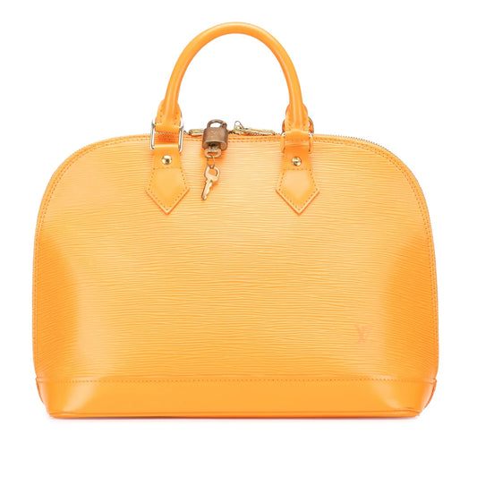 Orange Louis Vuitton Epi Alma PM Handbag