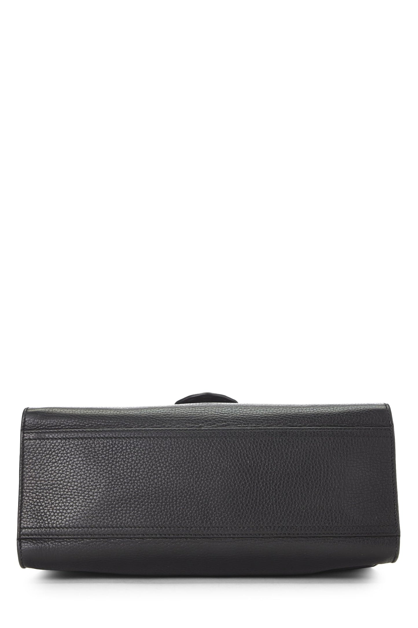 Gucci, Black Leather GG Marmont Top Handle Flap Bag Small, Black