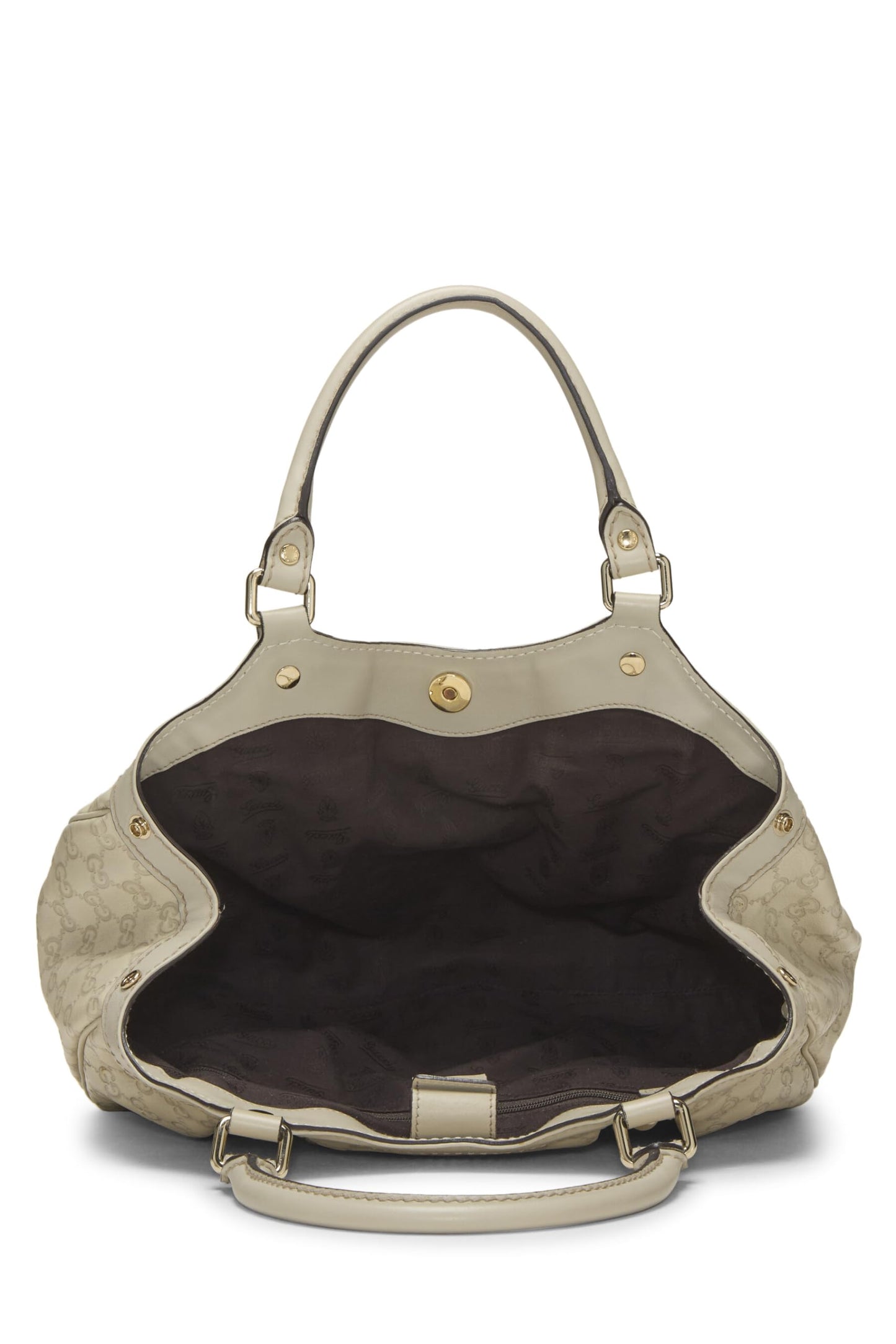 Gucci, Cream Guccissima Sukey Tote, White