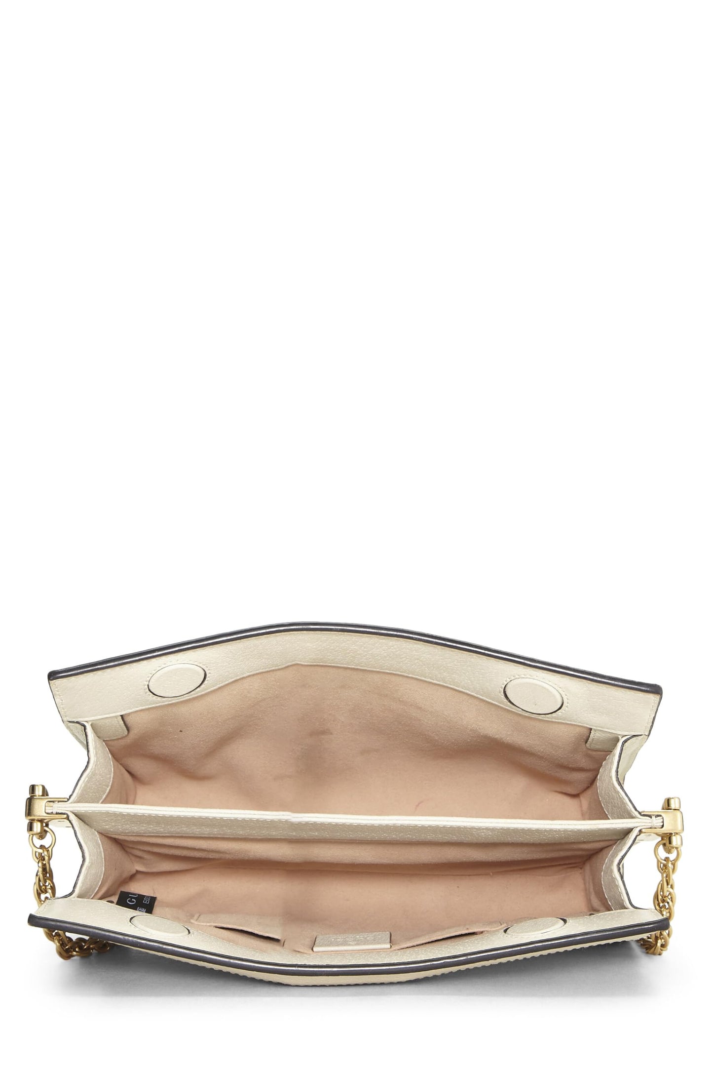 Gucci, Cream Leather Ophidia Shoulder Bag Small, White