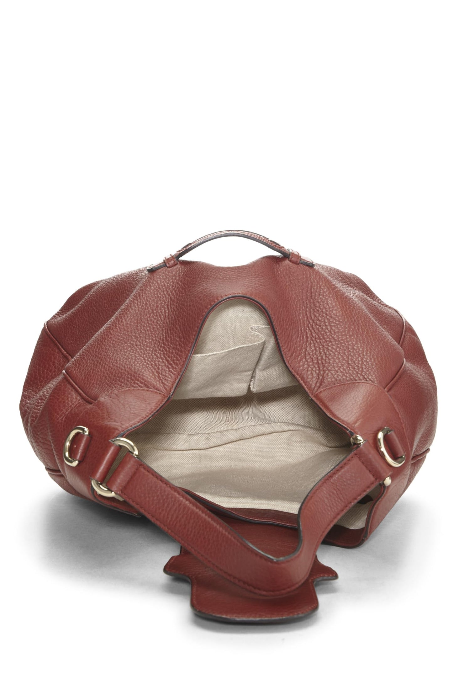 Gucci, Burgundy Leather Dressage Horsebit Hobo, Burgundy