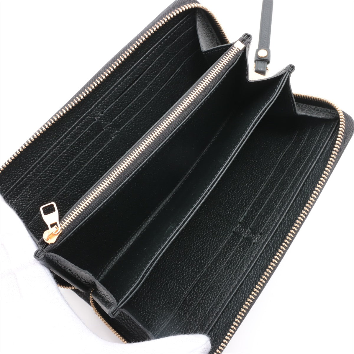 Louis Vuitton Bi-Color Monogram Amplant  Wallet M80481 NoirCreme Round Zip Wallet