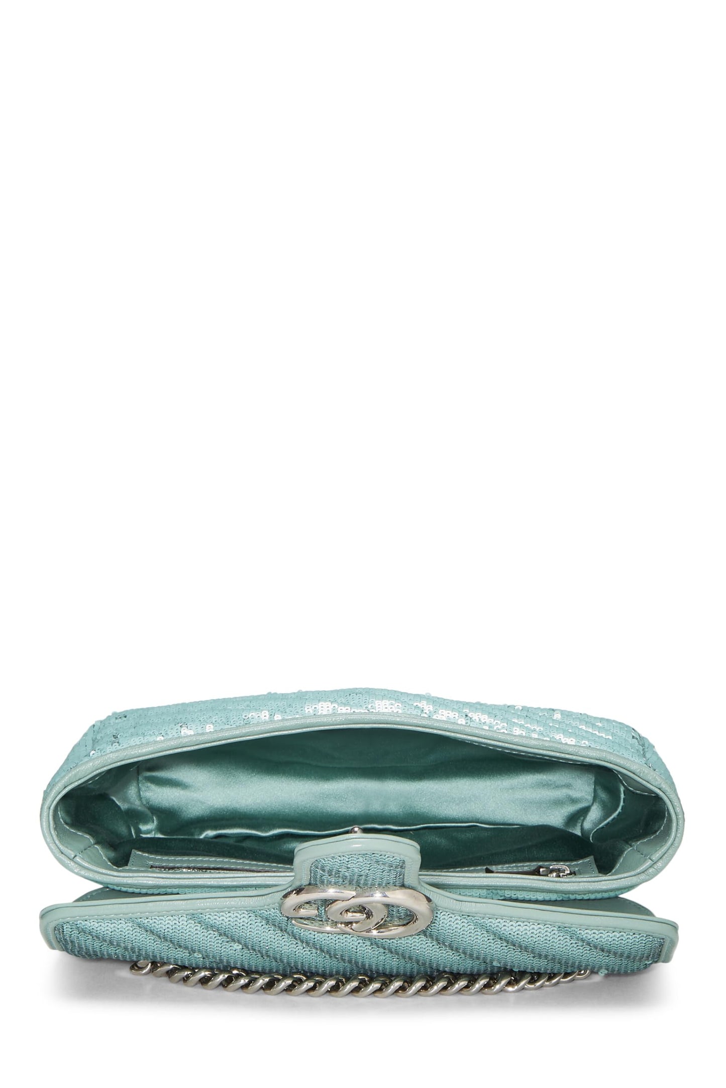 Gucci, Blue Sequin GG Marmont Shoulder Bag Mini, Blue