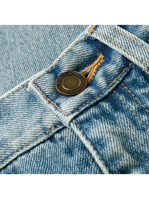 Luxury Saint Laurent Trending 2025 Santa Monica Denim Carrot Fit Jeans Blue