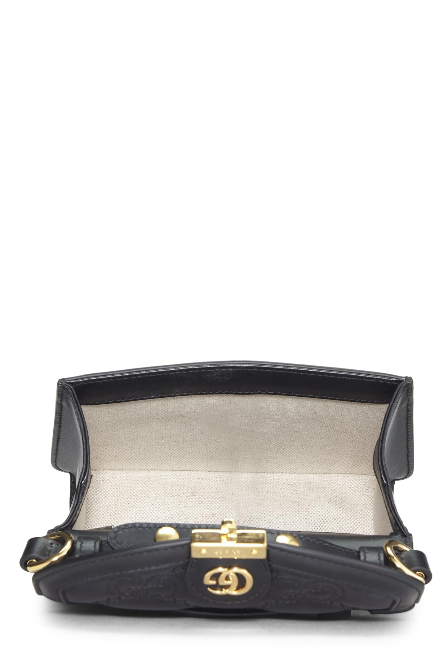 Gucci, Black GG Matelassé Leather Top Handle Small, Black