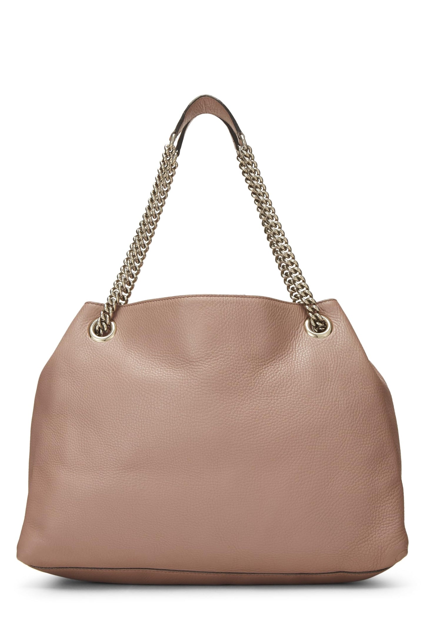 Gucci, Pink Leather Soho Chain Tote, Beige