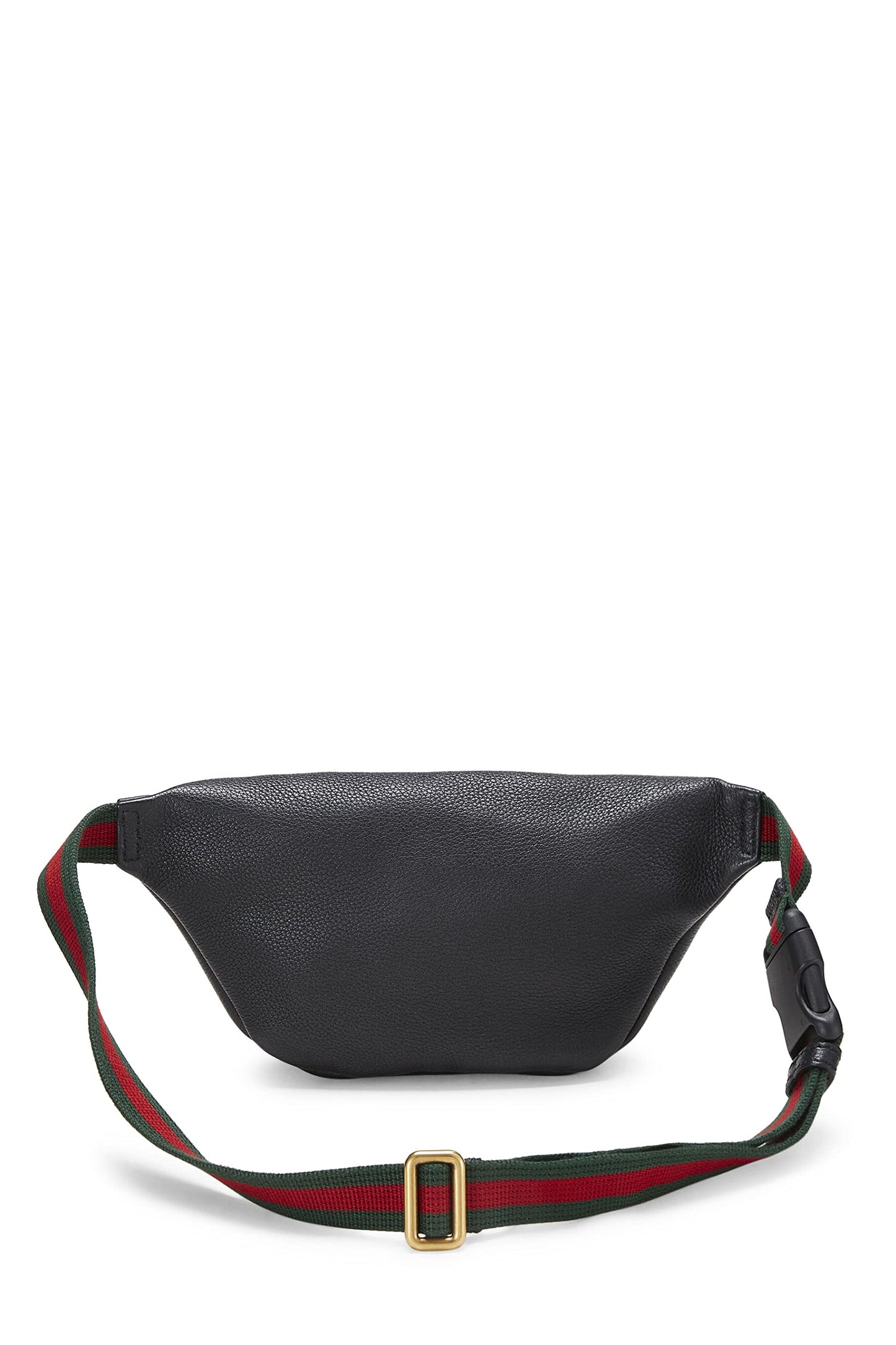Gucci, Black Leather Logo Web Belt Bag Small, Black