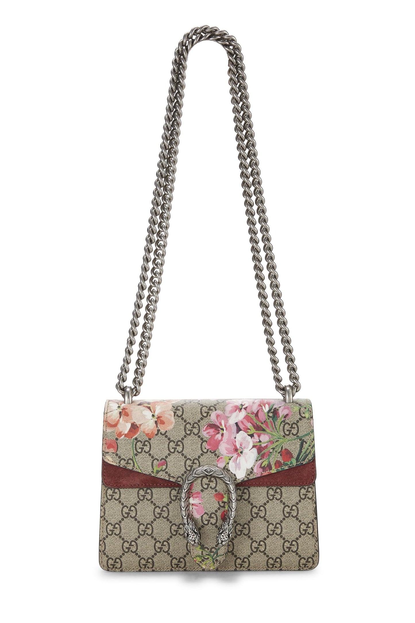 Gucci, Pink GG Supreme Blooms Dionysus Shoulder Mini, Pink