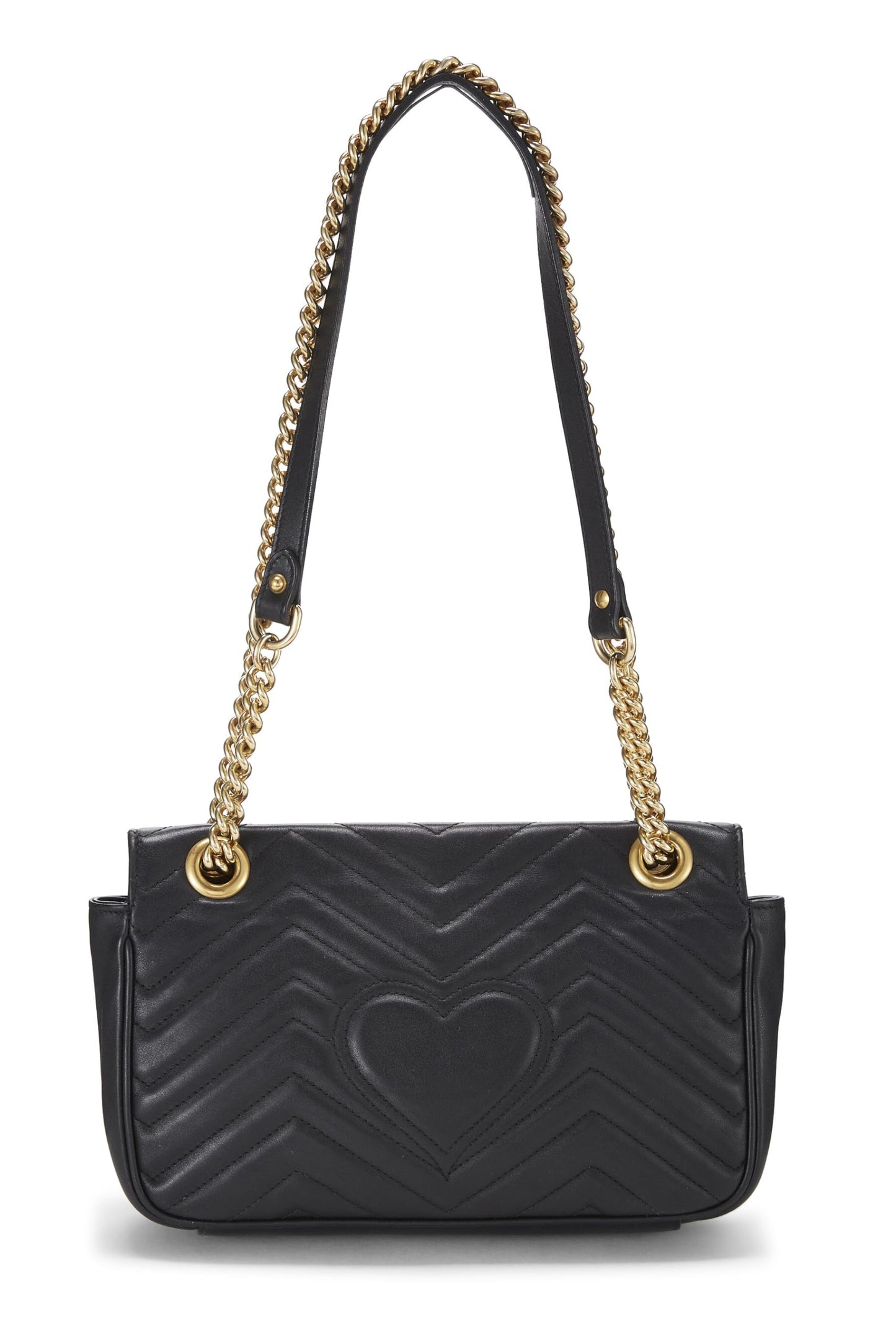 Gucci, Black Matelassé Leather Marmont Shoulder Bag Mini, Black