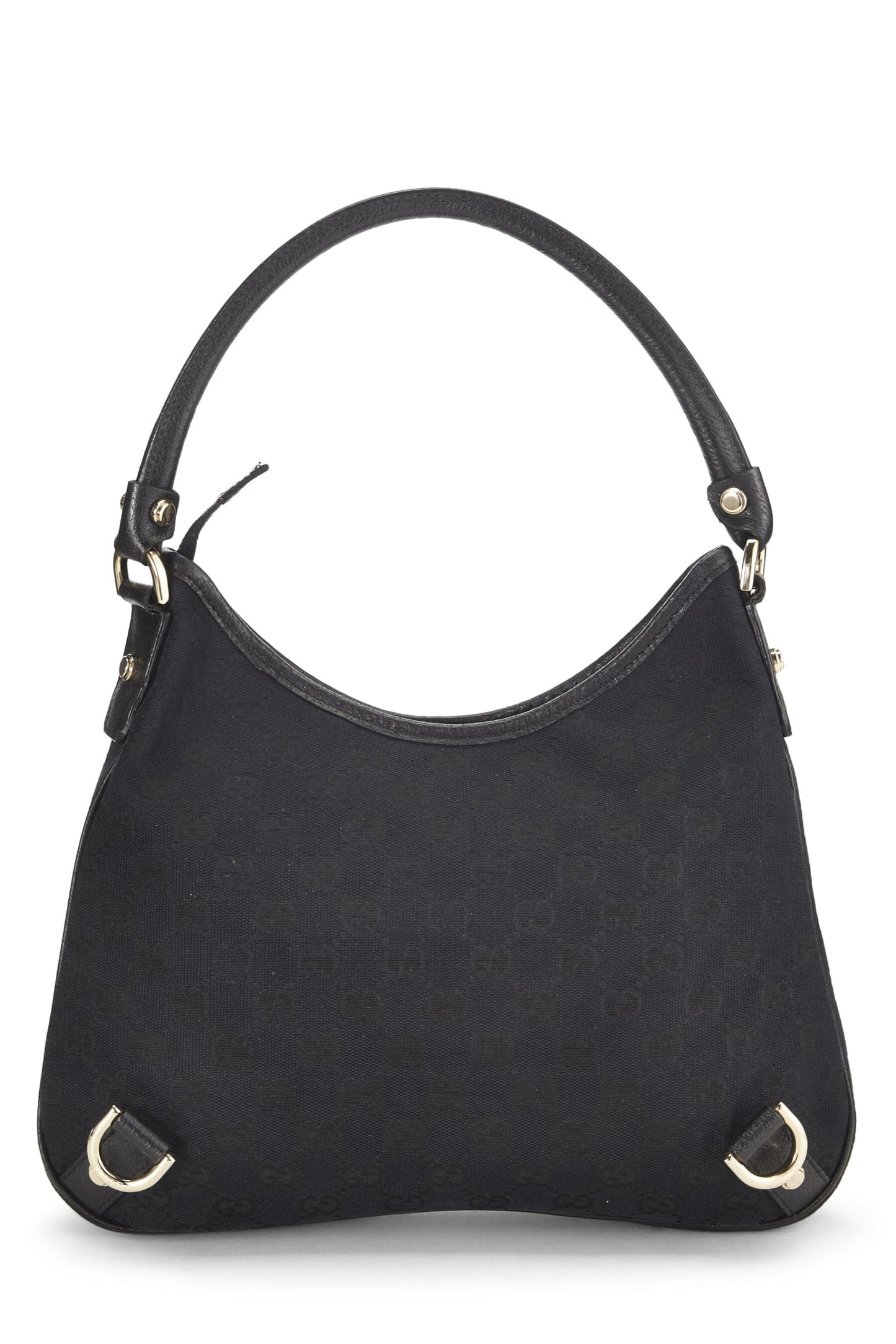 Gucci, Black Original GG Canvas D-Ring Abbey Hobo Bag Small, Black