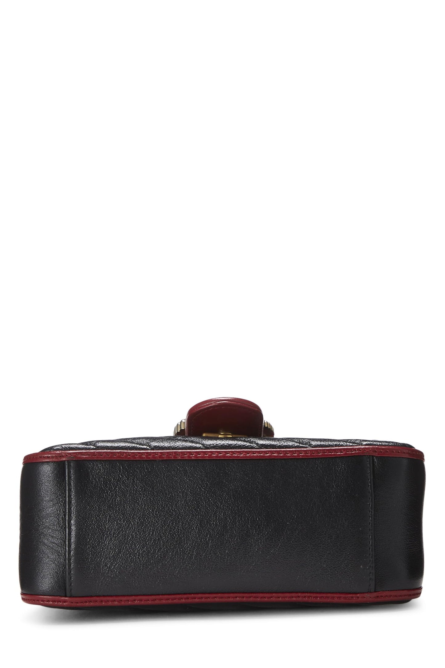 Gucci, Black Leather Torchon GG Marmont Top Handle Bag Mini, Multi