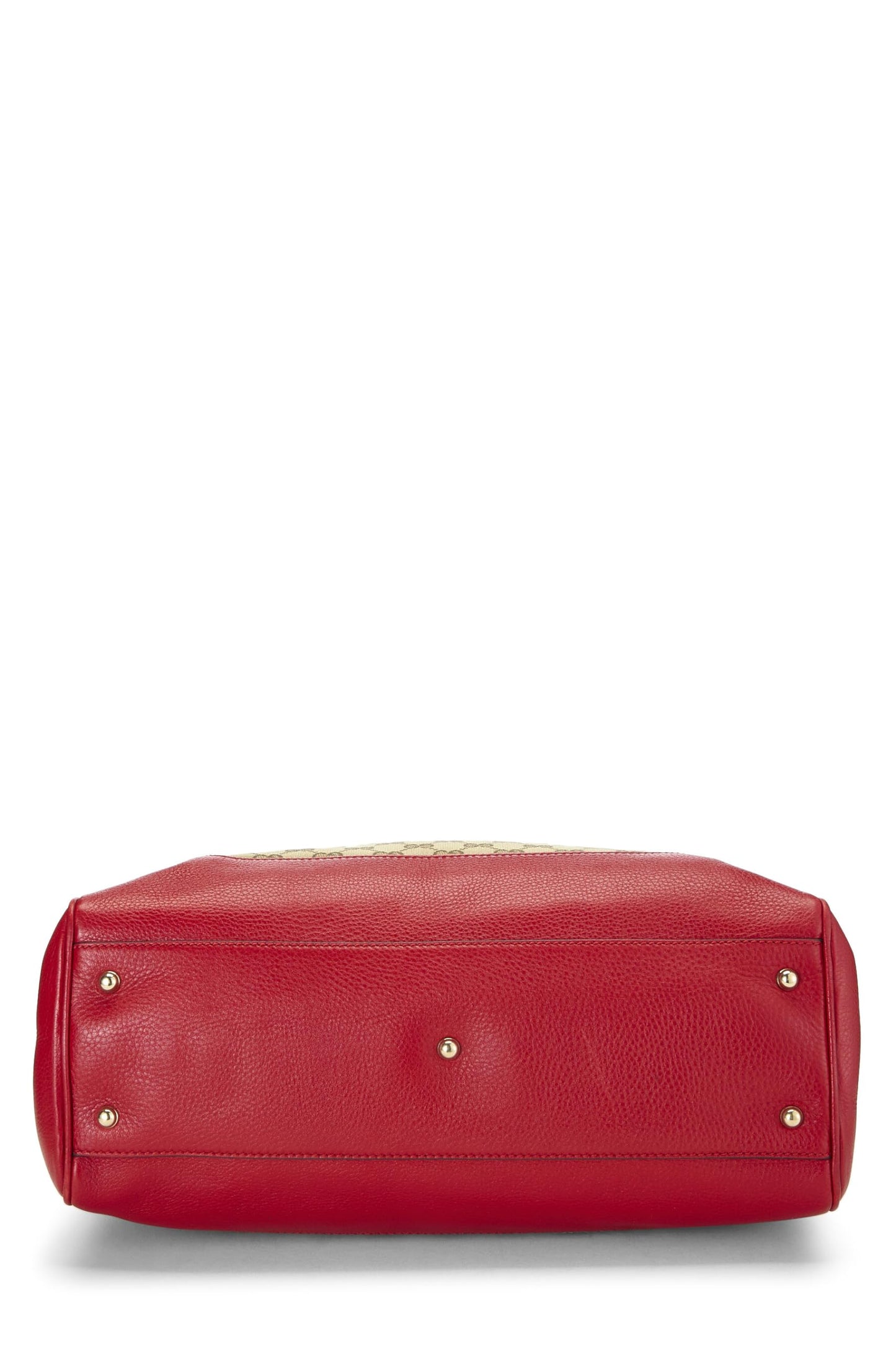 Gucci, Red Original GG Canvas Bamboo Tote Small, Red