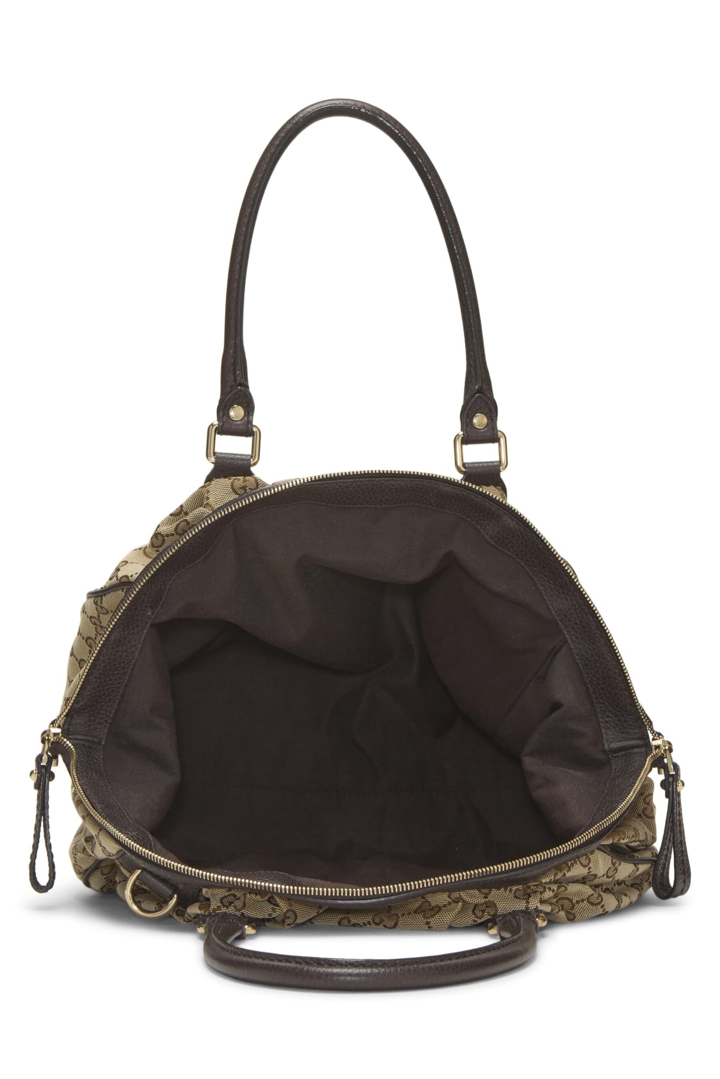 Gucci, Brown Original GG Canvas Convertible Sukey Boston Handbag, Brown