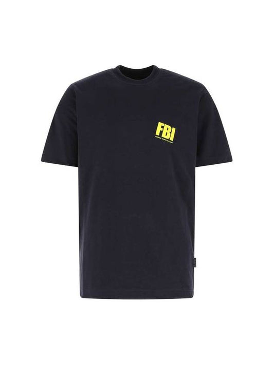 Luxury Balenciaga Trending 2025 FBI Print Reversible Short Sleeve T-Shirt Navy