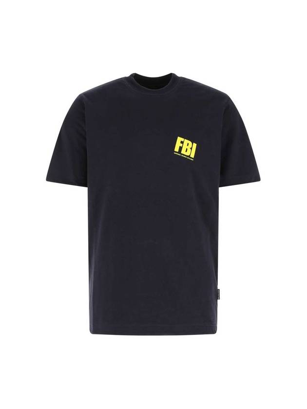 Luxury Balenciaga Trending 2025 FBI Print Reversible Short Sleeve T-Shirt Navy