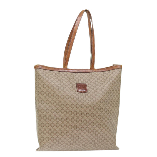 Luxury CELINE Macadam Canvas Shoulder Bag Beige  72092