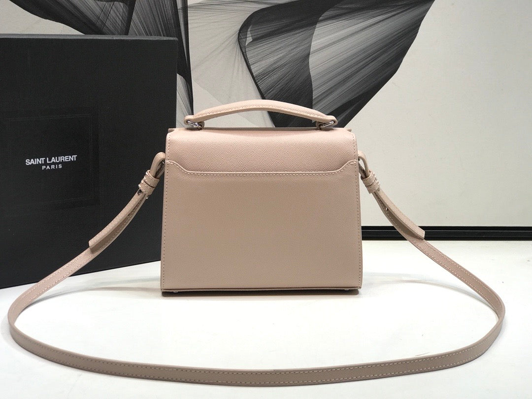 YSSL Cassandra Medium Top Handle Bag Beige For Women 9in/24.5cm YSL  