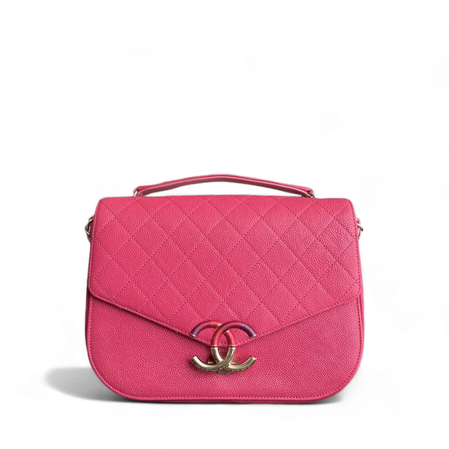 Chanel Coco Curve Cuba - 25CM Caviar Quilted Pink Gold Hardware Series 25