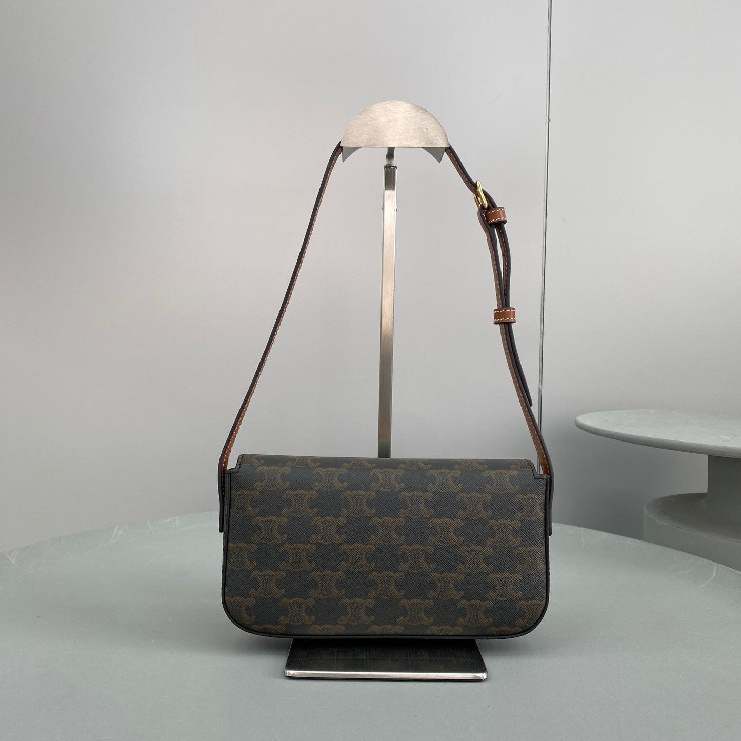 Top Quality Triomphe Shoulder Bag In Triomphe Canvas Tan For Women 8in/20cm 194142CUZ.04LU