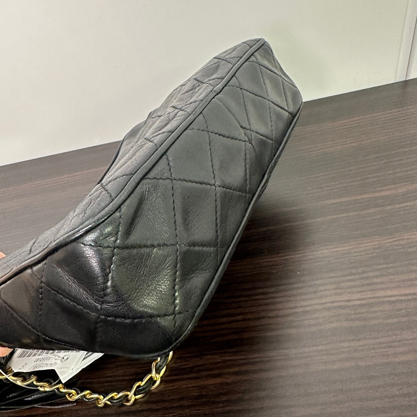Chanel Camera Bag Small Black Lambskin Gold Leather LB121113