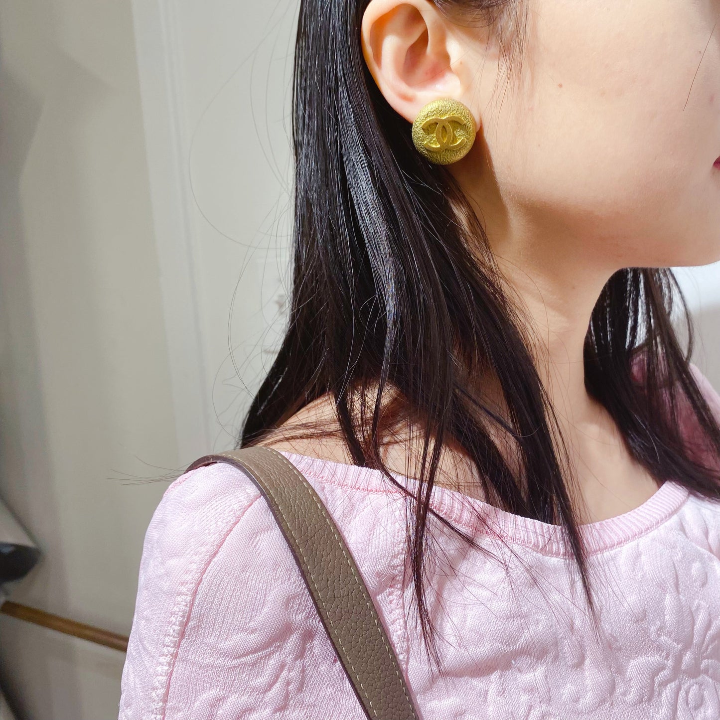 Chanel   Double C Gold Earrings