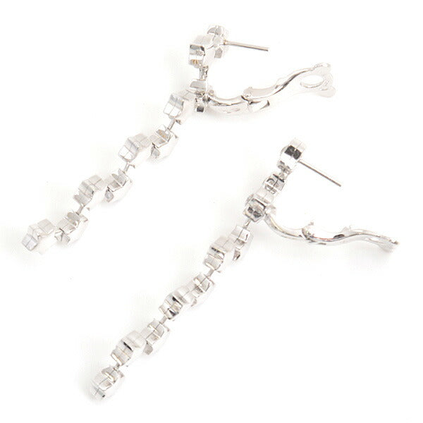 Chanel 18K White Gold Comete Star Diamond Earrings