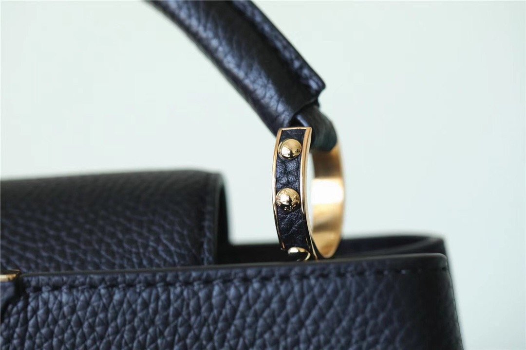 Top Quality Capucines Mini Taurillon Black For Women,  Shoulder And Crossbody Bags 21cm/8.3in Top Quality