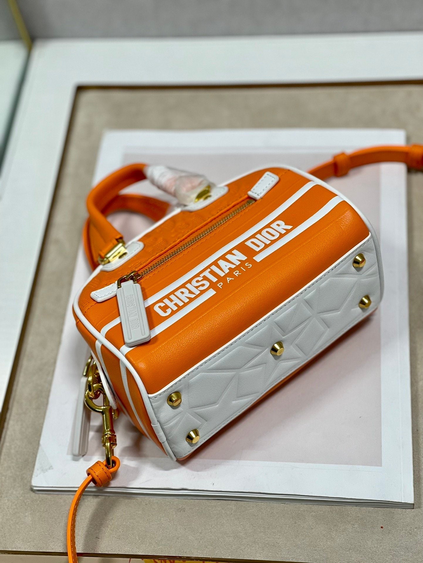Top Quality Mini Vibe Zip Bowling Bag, Orange Handbags, Bowling Bags, 17cm CD