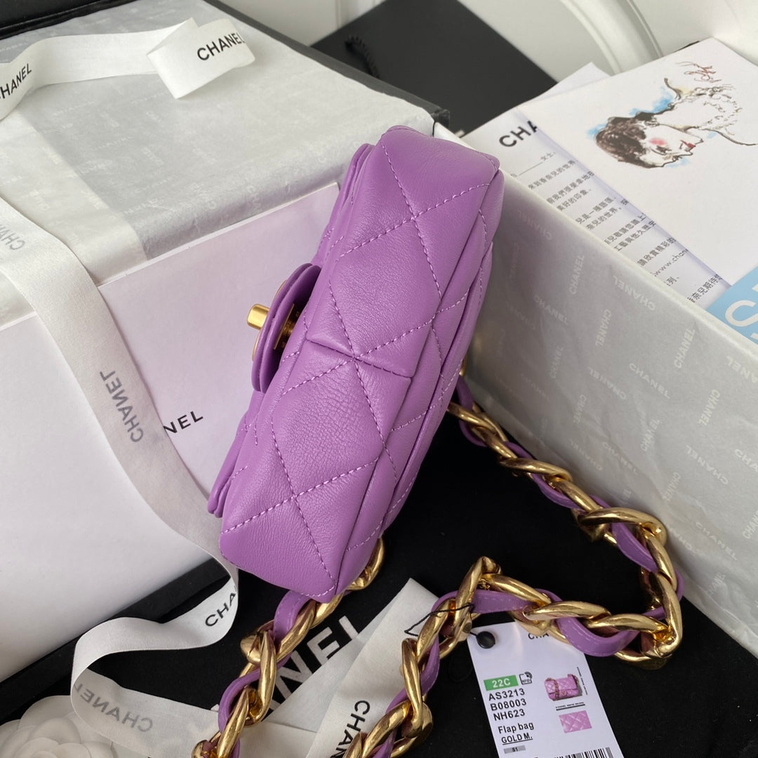 CHLMini Flap Bag Purple For Women, Women’s Bags Shoulder And Crossbody Bags 6in/17cm AS3213