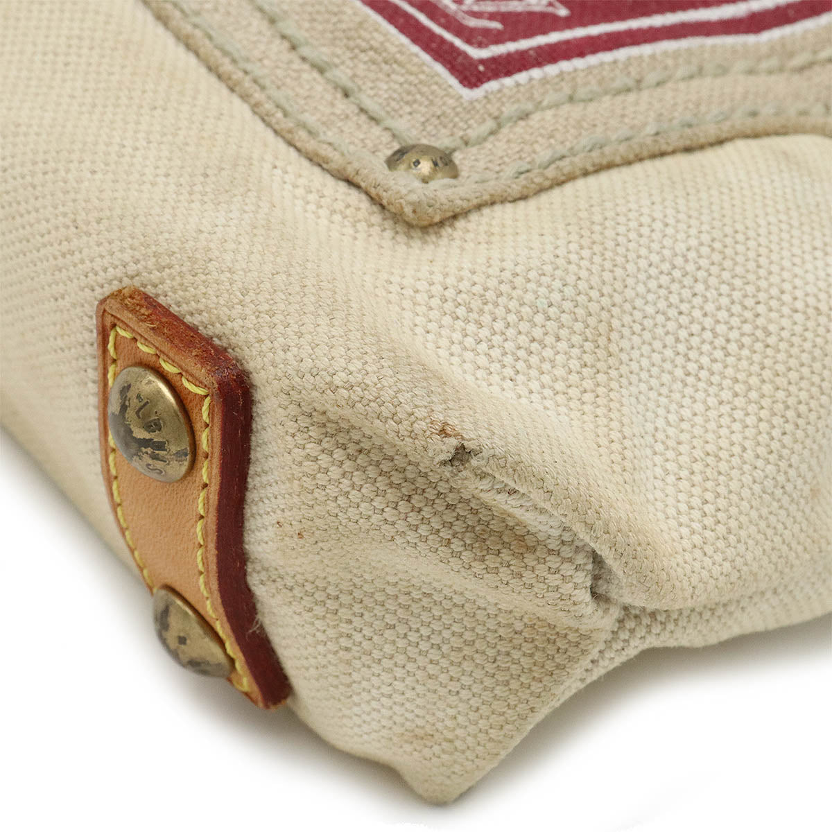 LOUIS VUITTON Louis Vuitton Cruise Line Globe per PM Tortoise Bag Cotton Canvas Bordeaux Beige M95115